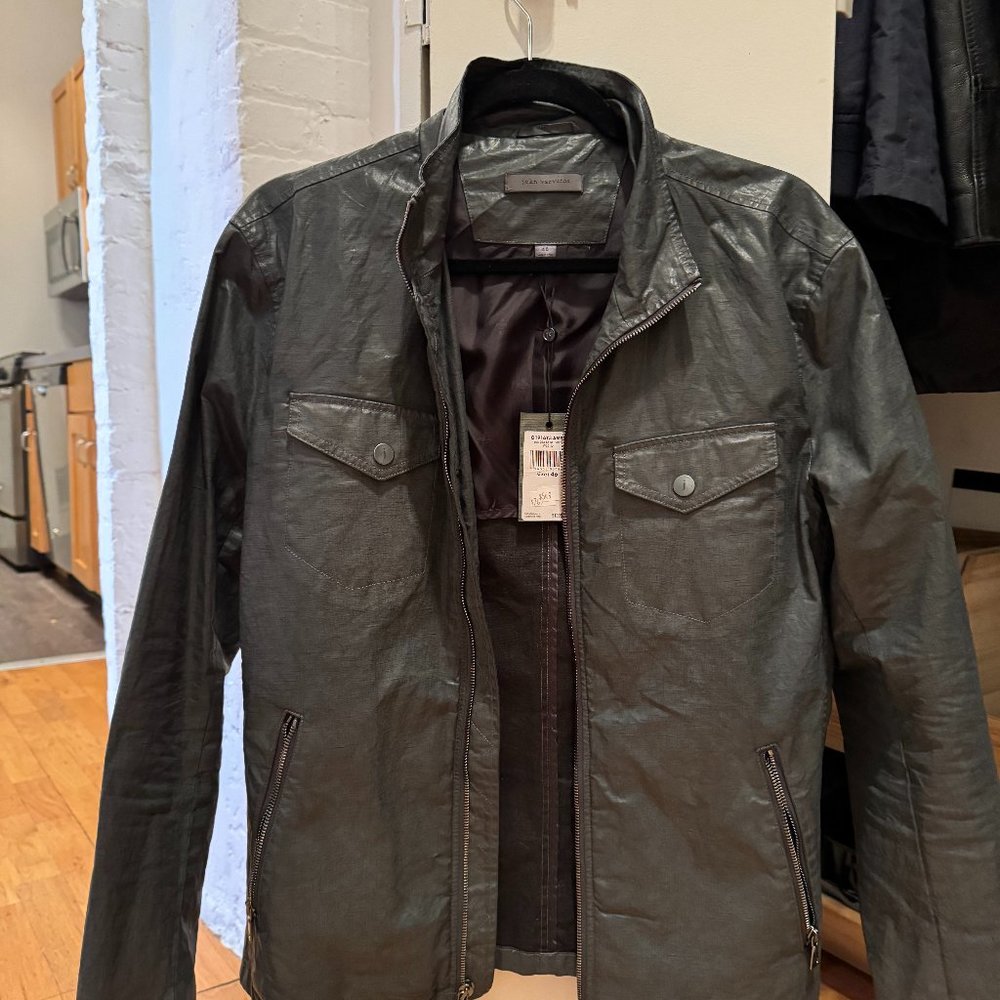 John Varvatos Men's Waxed Jacket Size 46
